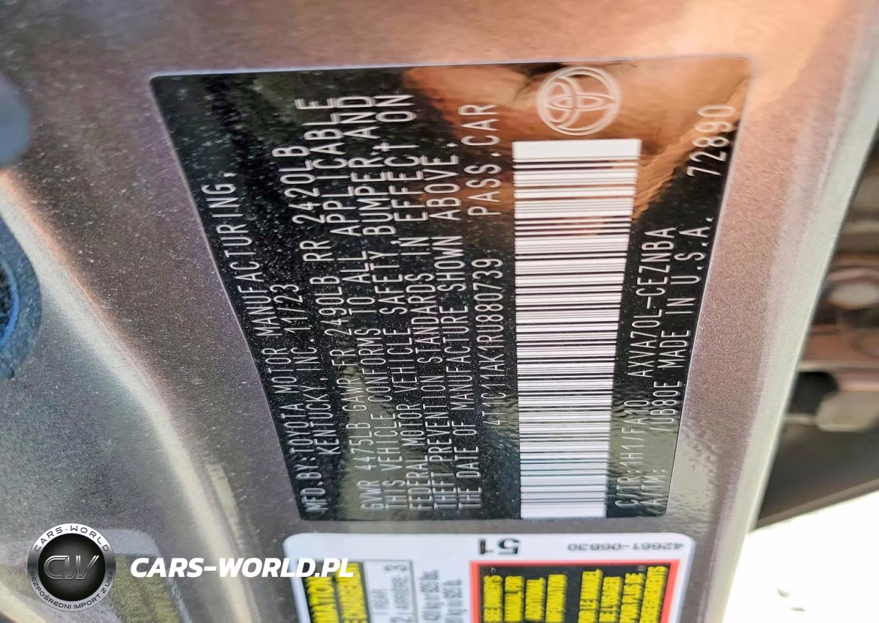 2024 Toyota Camry Le VIN:4T1C11AK1RU880739 - 12