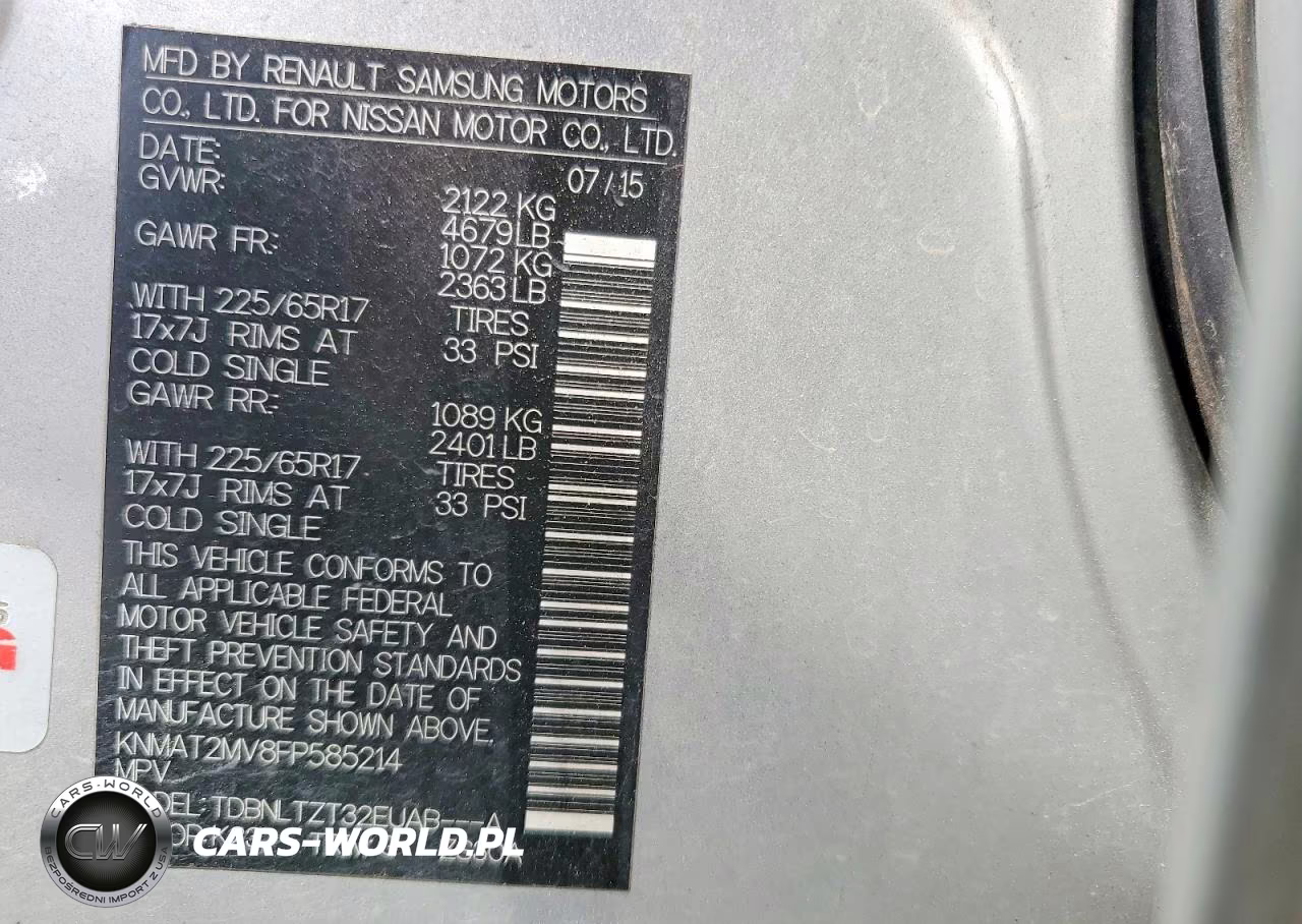 2015 Nissan Rogue Sv VIN:KNMAT2MV8FP585214 - 12