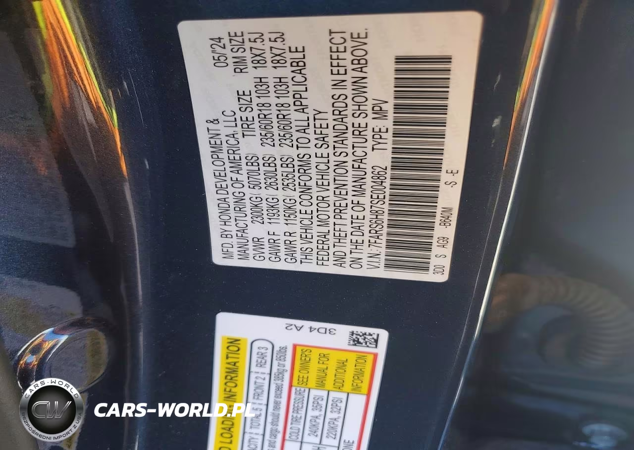 2025 Honda Cr-V Sport-L VIN:7FARS6H87SE004862 - 14
