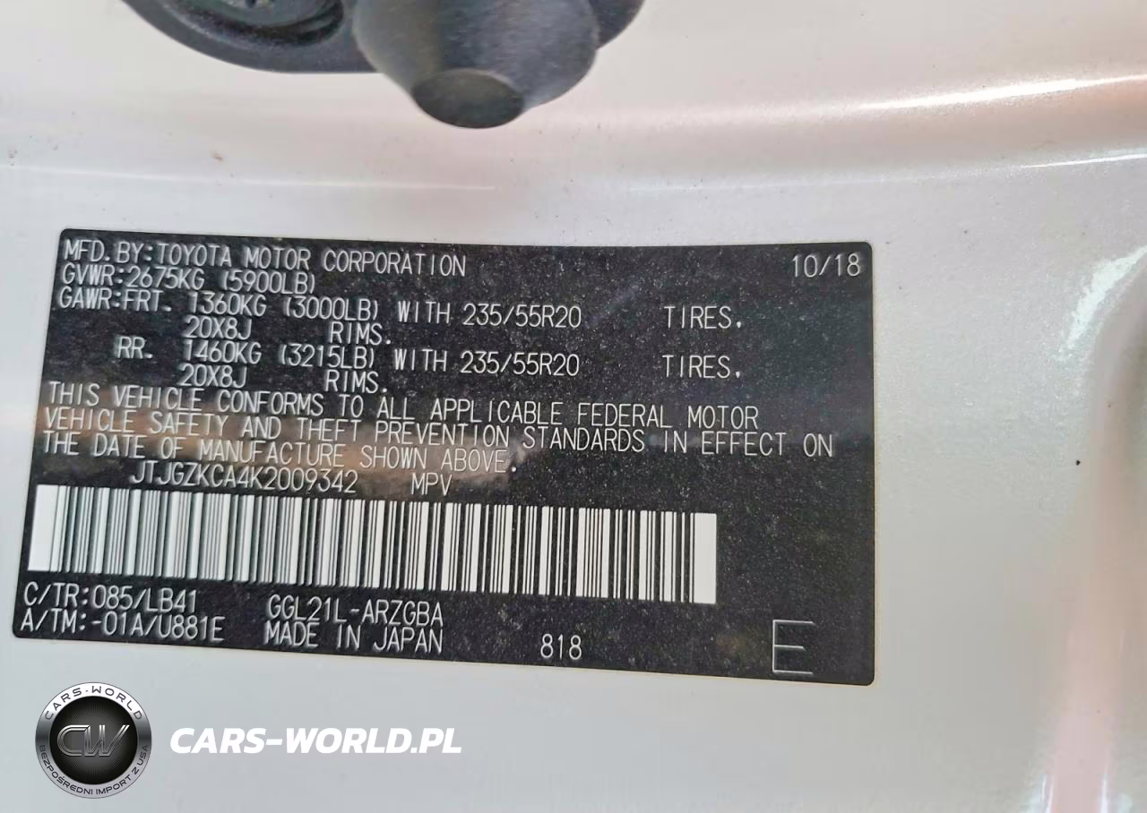 2019 Lexus Rx 350L Base VIN:JTJGZKCA4K2009342 - 14