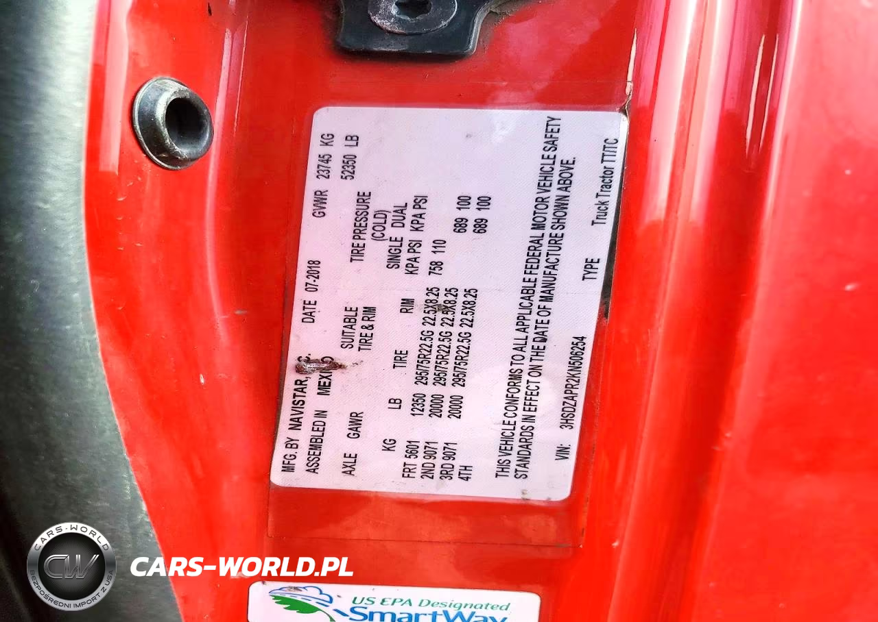 2019 International Lt625 Semi Truck VIN:3HSDZAPR2KN506254 - 10