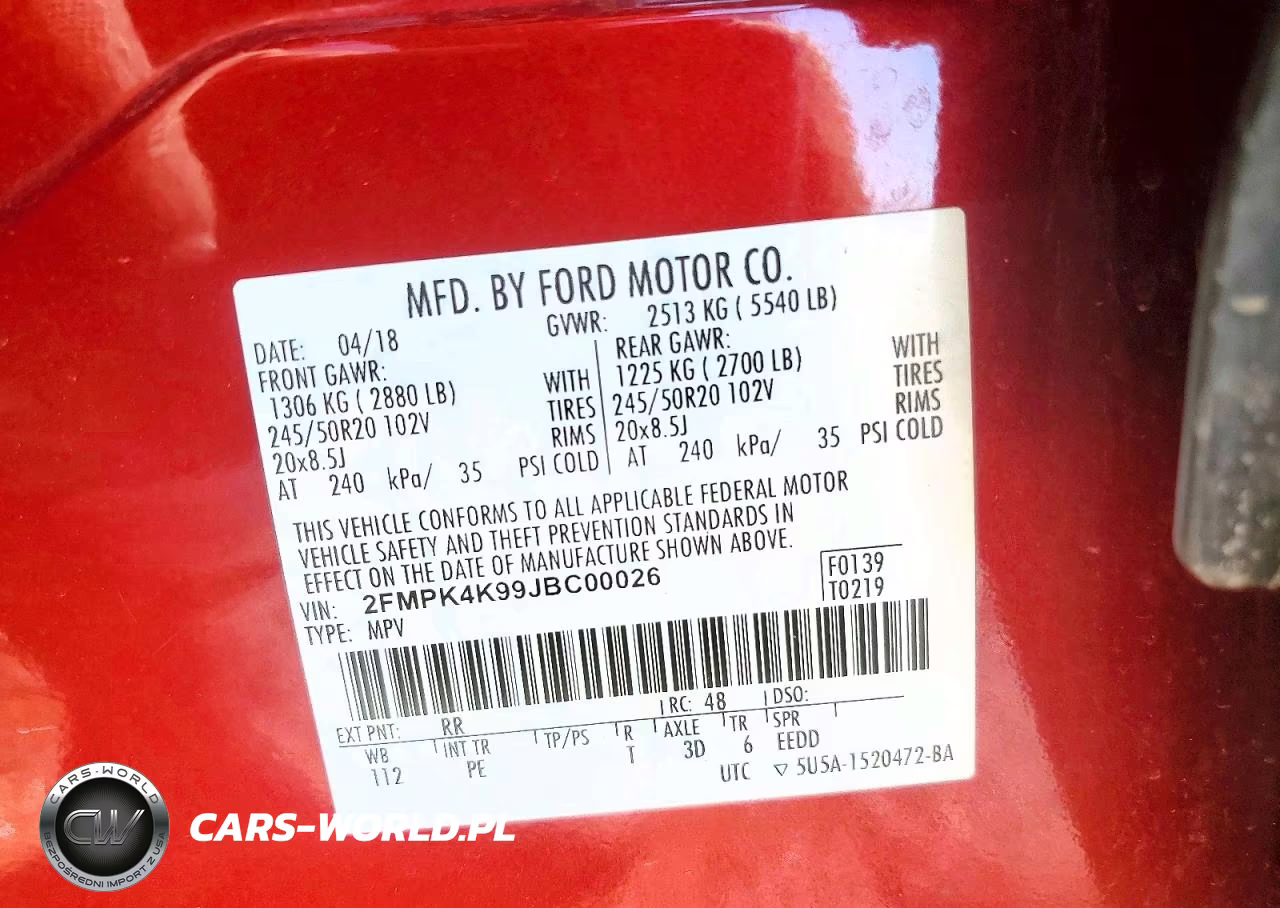 2018 Ford Edge Titanium VIN:2FMPK4K99JBC00026 - 13