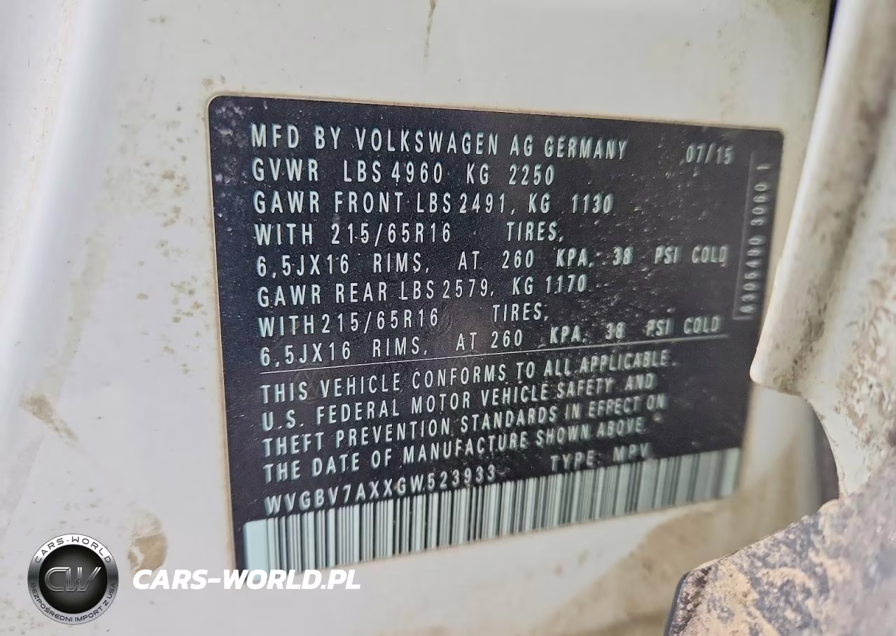 2016 Volkswagen Tiguan S VIN:WVGBV7AXXGW523933 - 12