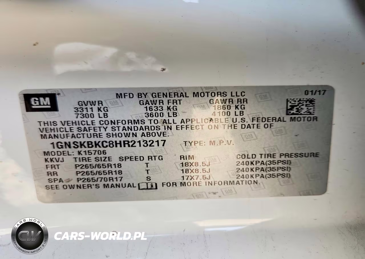 2017 Chevrolet Tahoe K1500 Lt VIN:1GNSKBKC8HR213217 - 13
