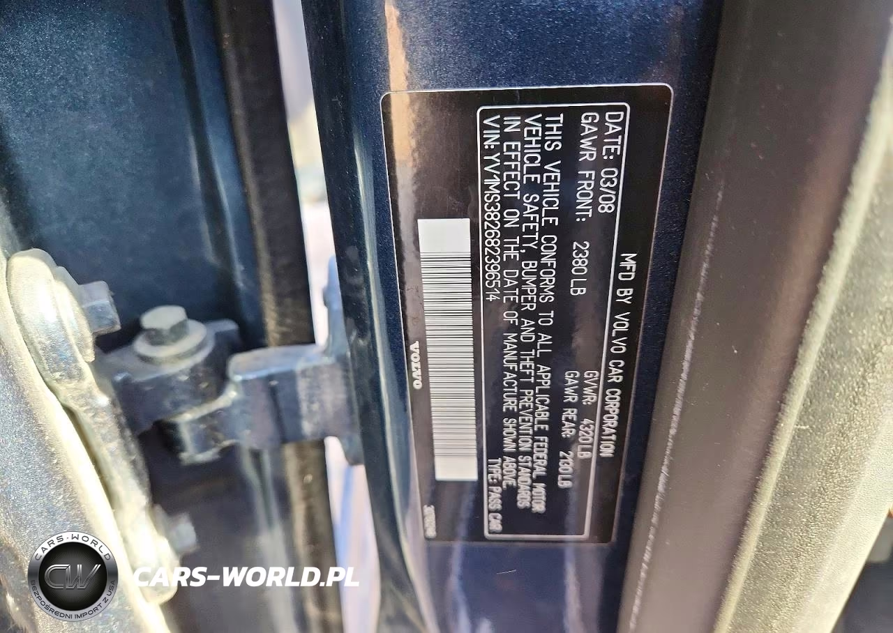 2008 Volv S40 VIN:YV1MS382682396514 - 12