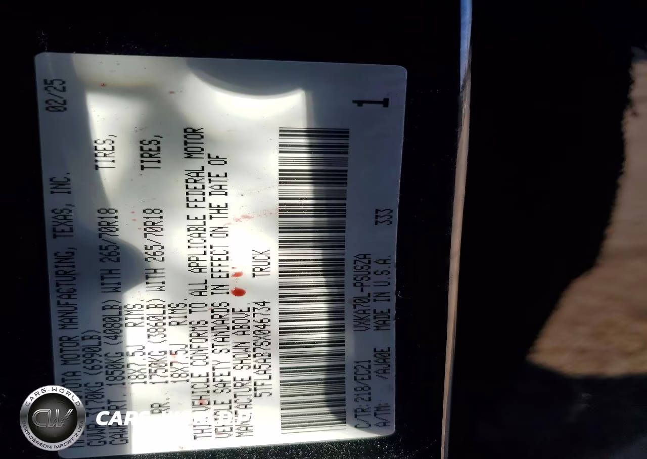 2025 Toyota Tundra Sr5 VIN:5TFLA5AB7SX046734 - 12