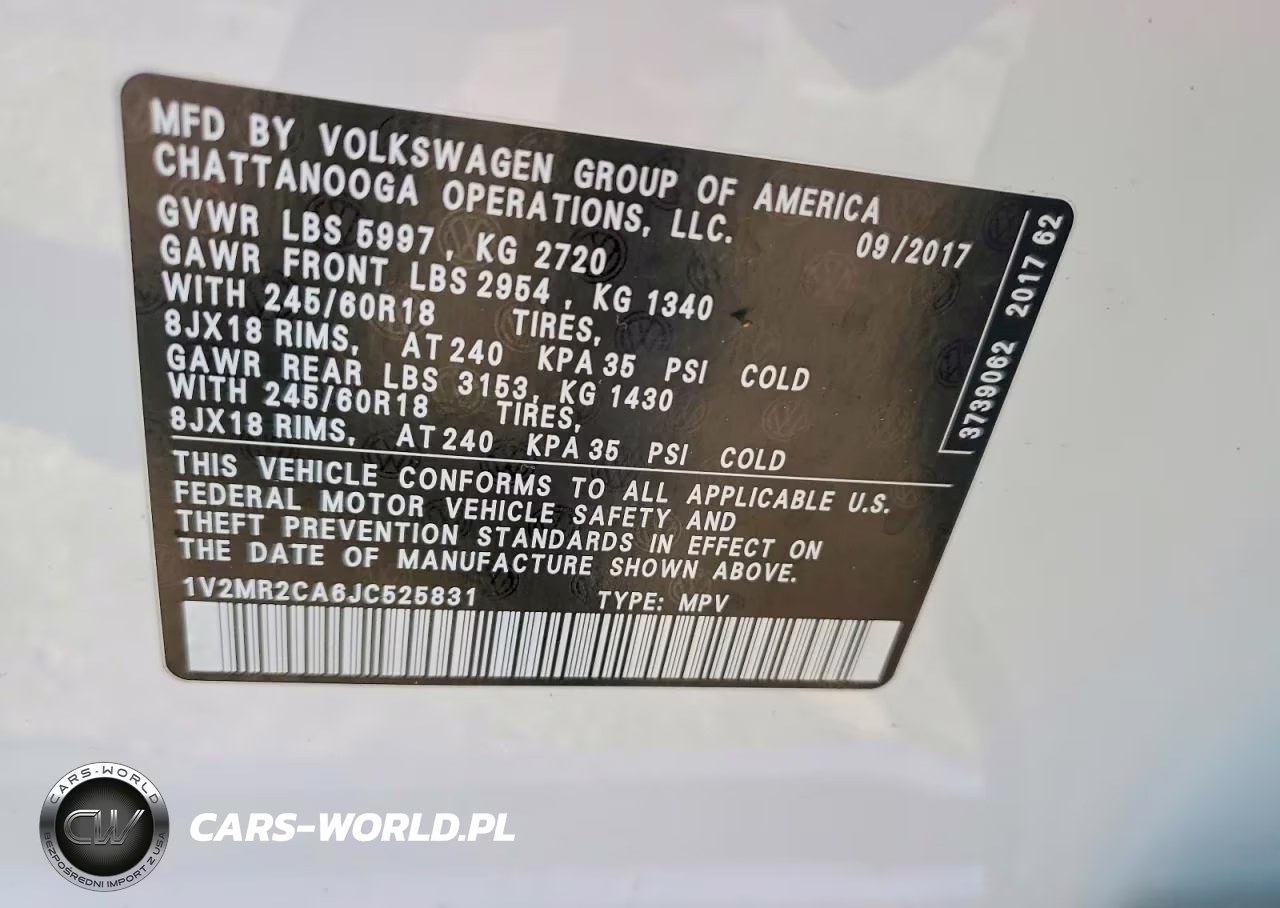 2018 Volkswagen Atlas Sel VIN:1V2MR2CA6JC525831 - 12