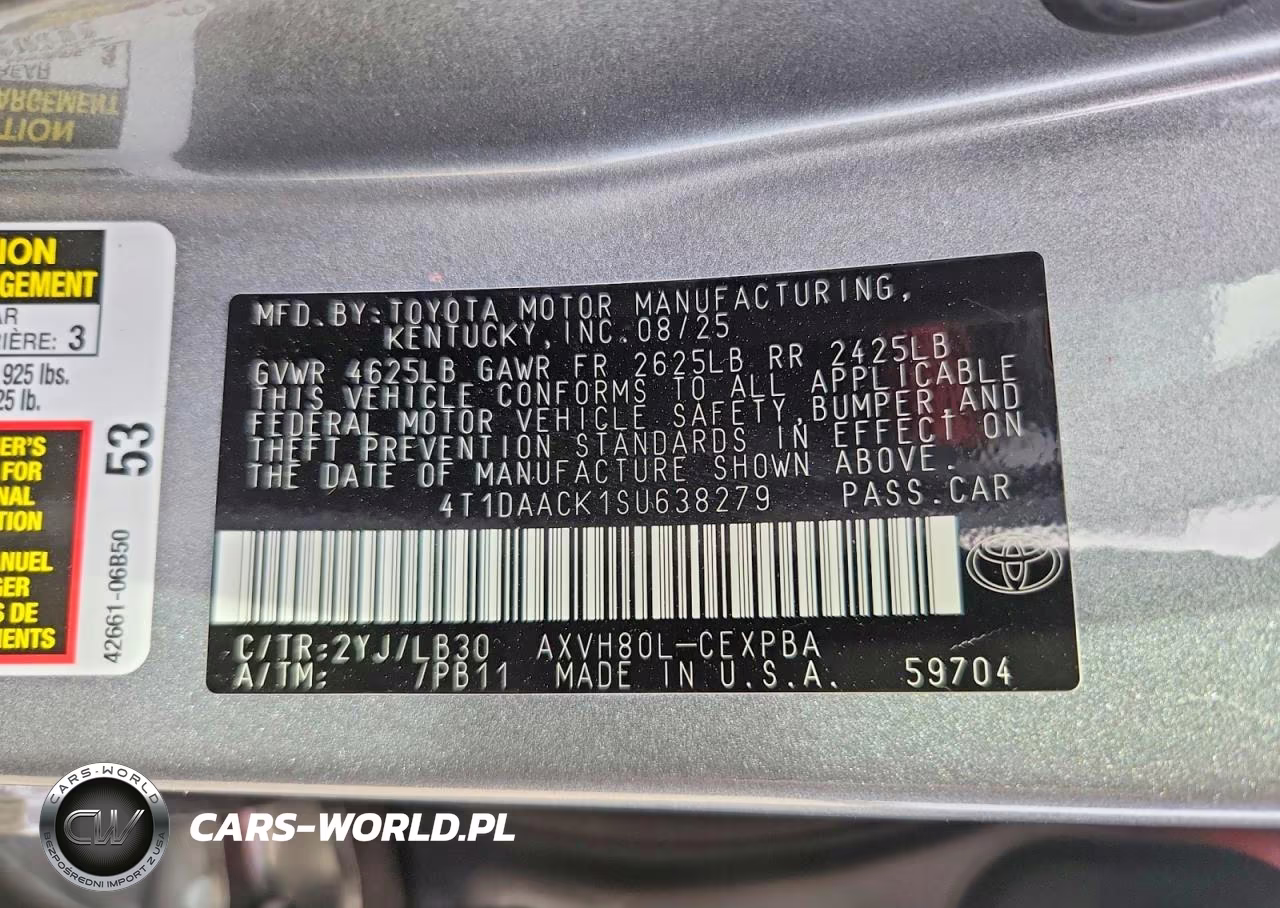 2025 Toyota Camry Xse VIN:4T1DAACK1SU638279 - 12