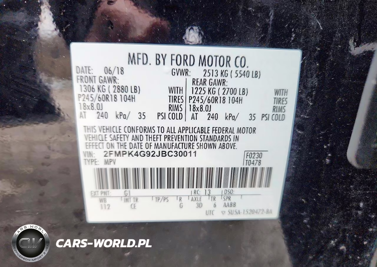 2018 Ford Edge Se VIN:2FMPK4G92JBC30011 - 13