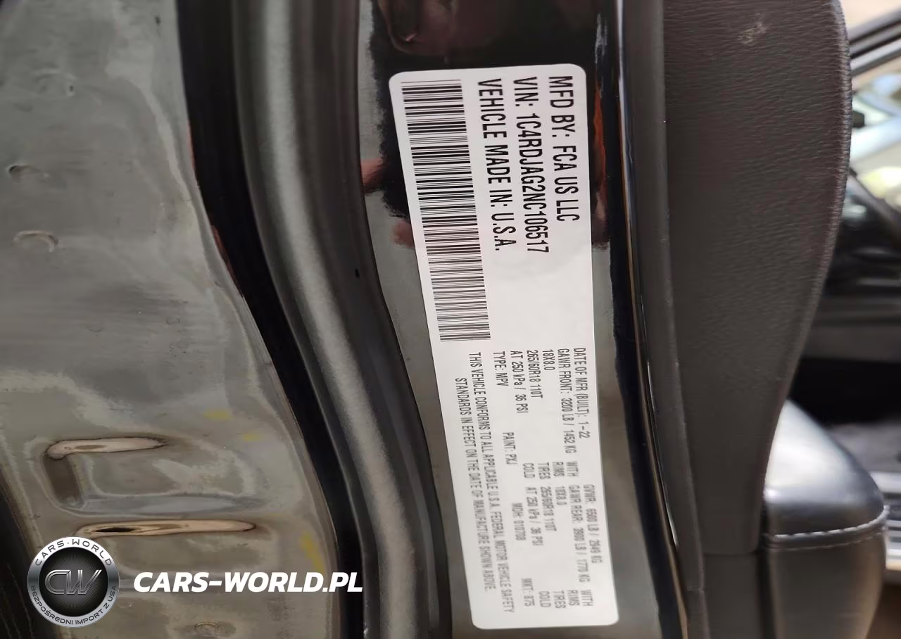 2022 Dodge Durango Sxt VIN:1C4RDJAG2NC106517 - 13