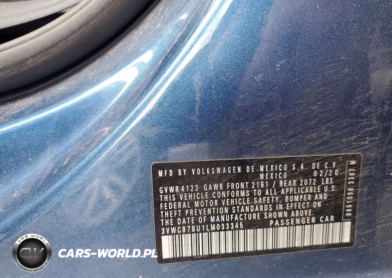 2020 Volkswagen Jetta S VIN:3VWCB7BU1LM033345 - 12