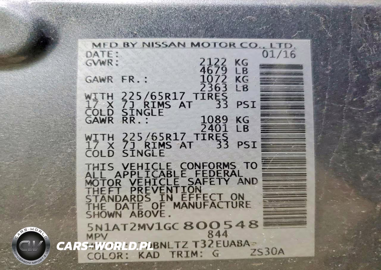 2016 Nissan Rogue Sv VIN:5N1AT2MV1GC800548 - 13
