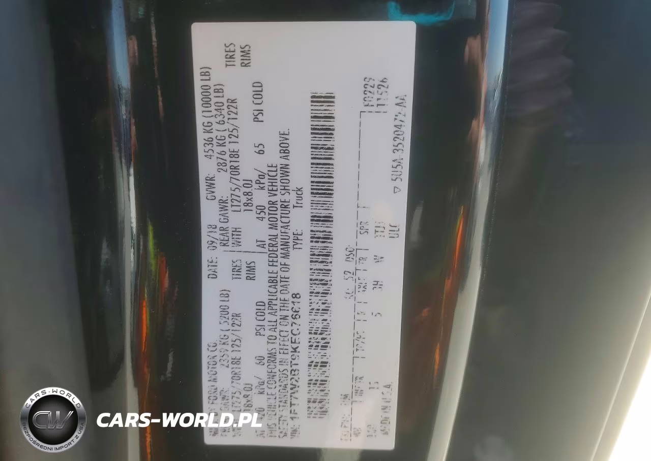 2019 Ford F250 Super Duty VIN:1FT7W2BT9KEC76618 - 12