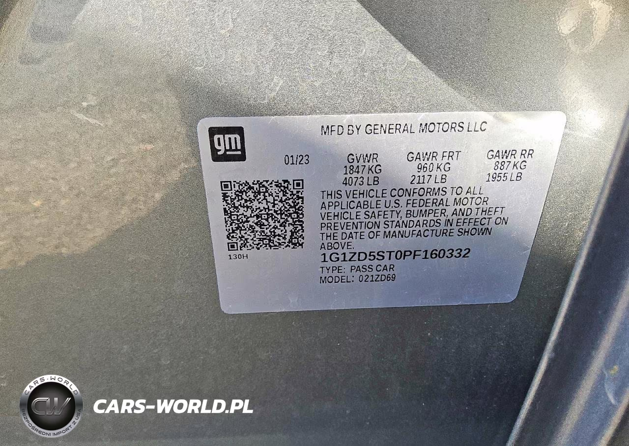 2023 Chevrolet Malibu Lt VIN:1G1ZD5ST0PF160332 - 12