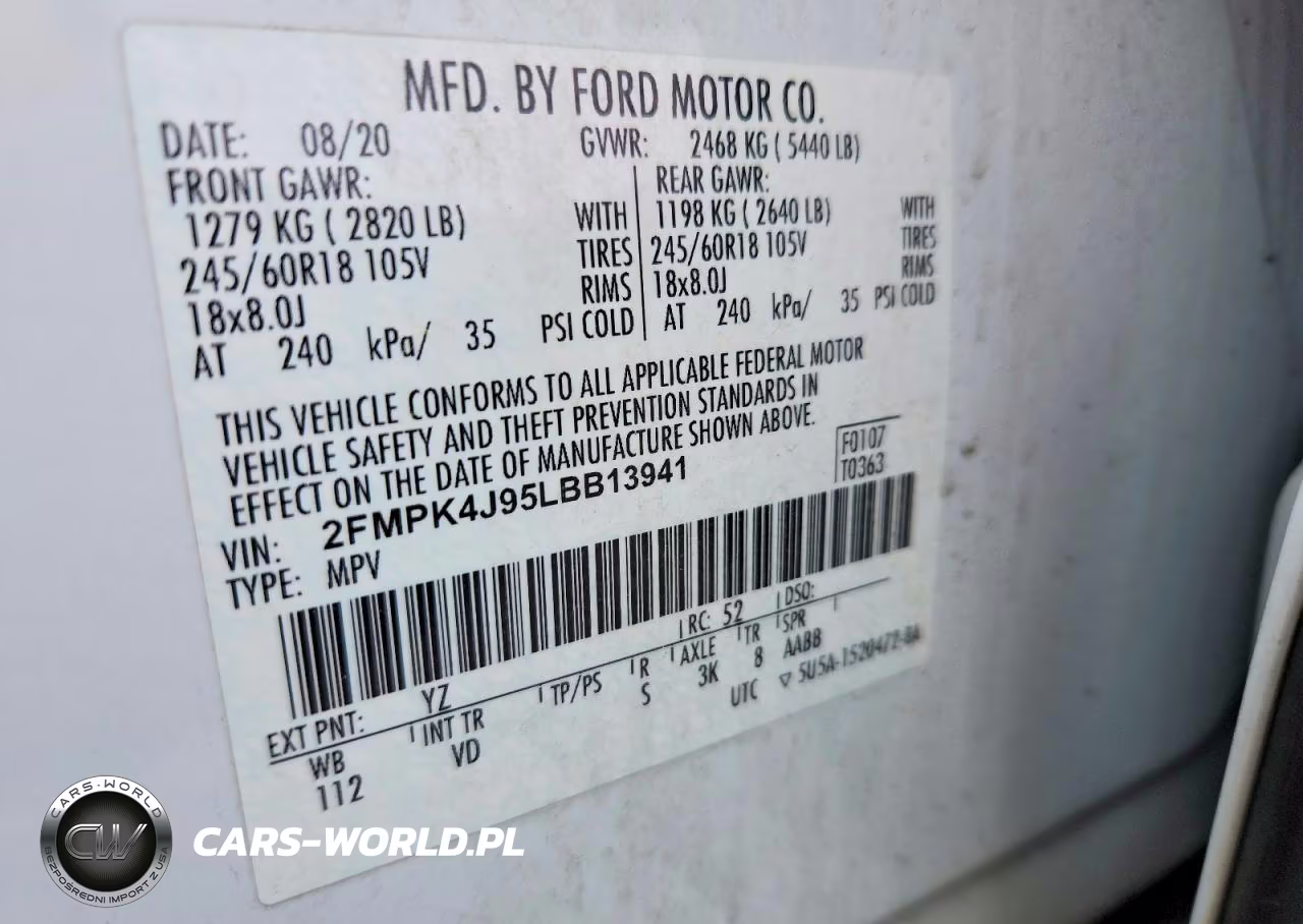 2020 Ford Edge Sel VIN:2FMPK4J95LBB13941 - 13