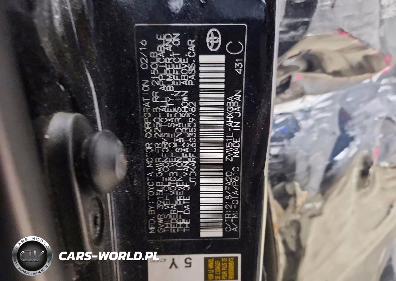 2016 Toyota Prius Three VIN:JTDKARFU6G3509782 - 12