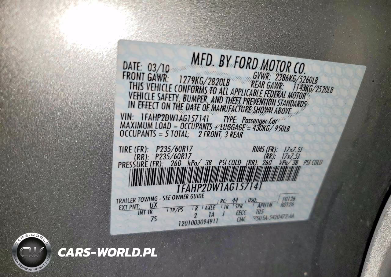 2010 Ford Taurus Se VIN:1FAHP2DW1AG157141 - 13