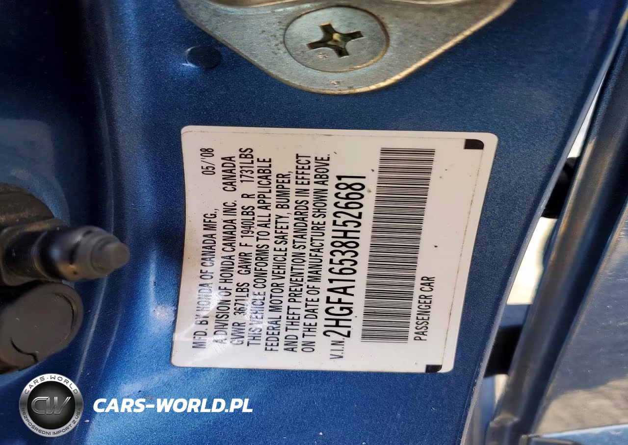 2008 Honda Civic Lx VIN:2HGFA16538H526681 - 12