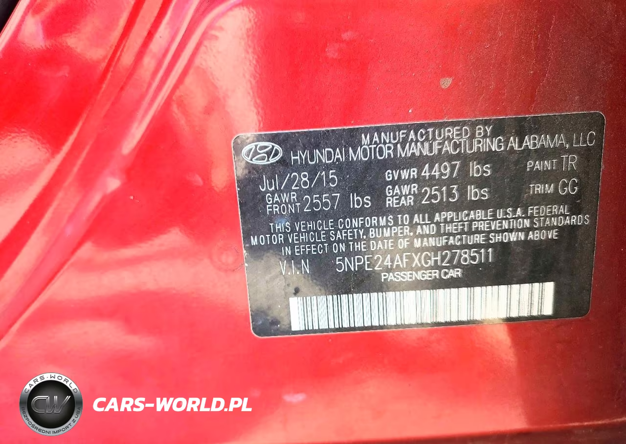 2016 Hyundai Sonata Se VIN:5NPE24AFXGH278511 - 12