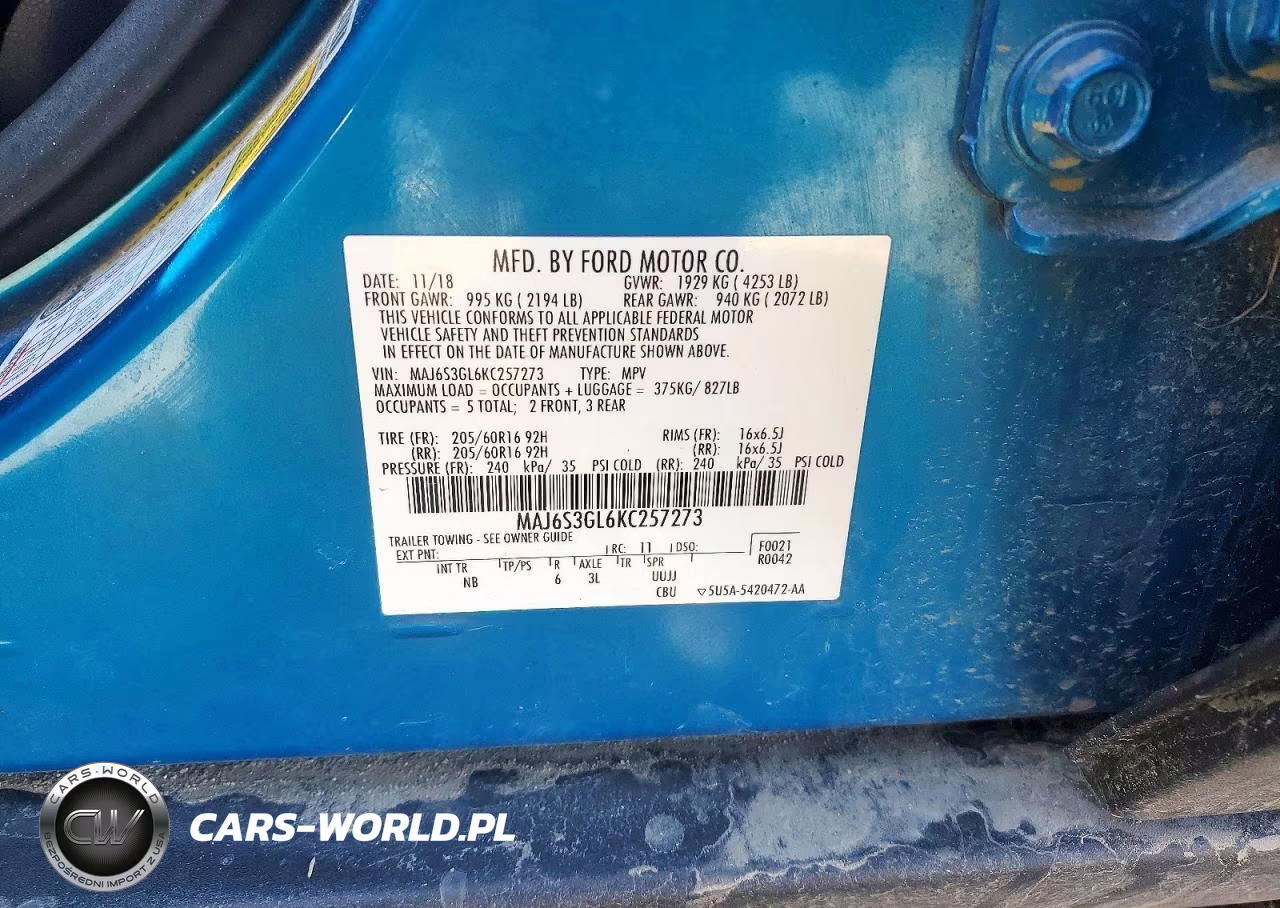 2019 Ford Ecosport Se VIN:MAJ6S3GL6KC257273 - 12