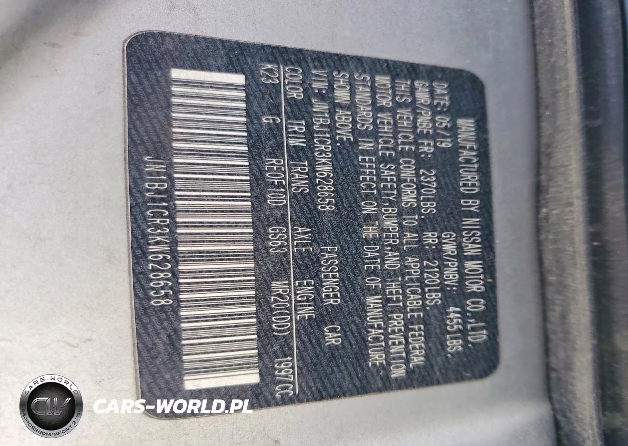 2019 Nissan Rogue Sport S VIN:JN1BJ1CR3KW628658 - 13