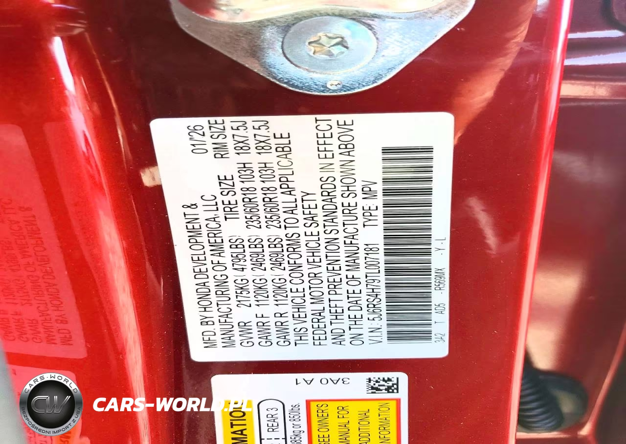 2026 Honda Cr-V Exl VIN:5J6RS4H79TL007181 - 13