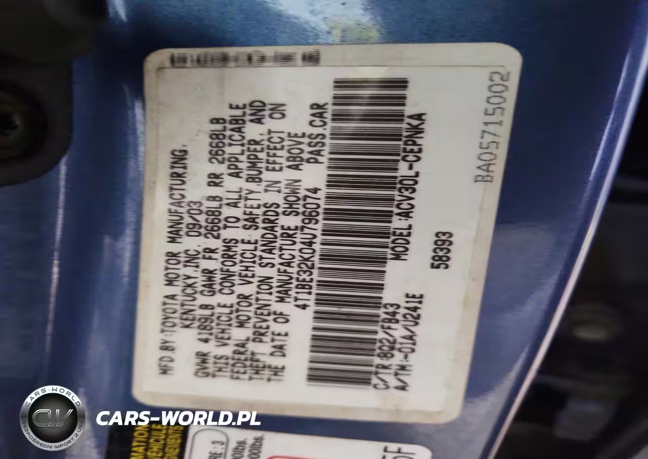 2004 Toyota Camry Le VIN:4T1BE32K04U796074 - 13