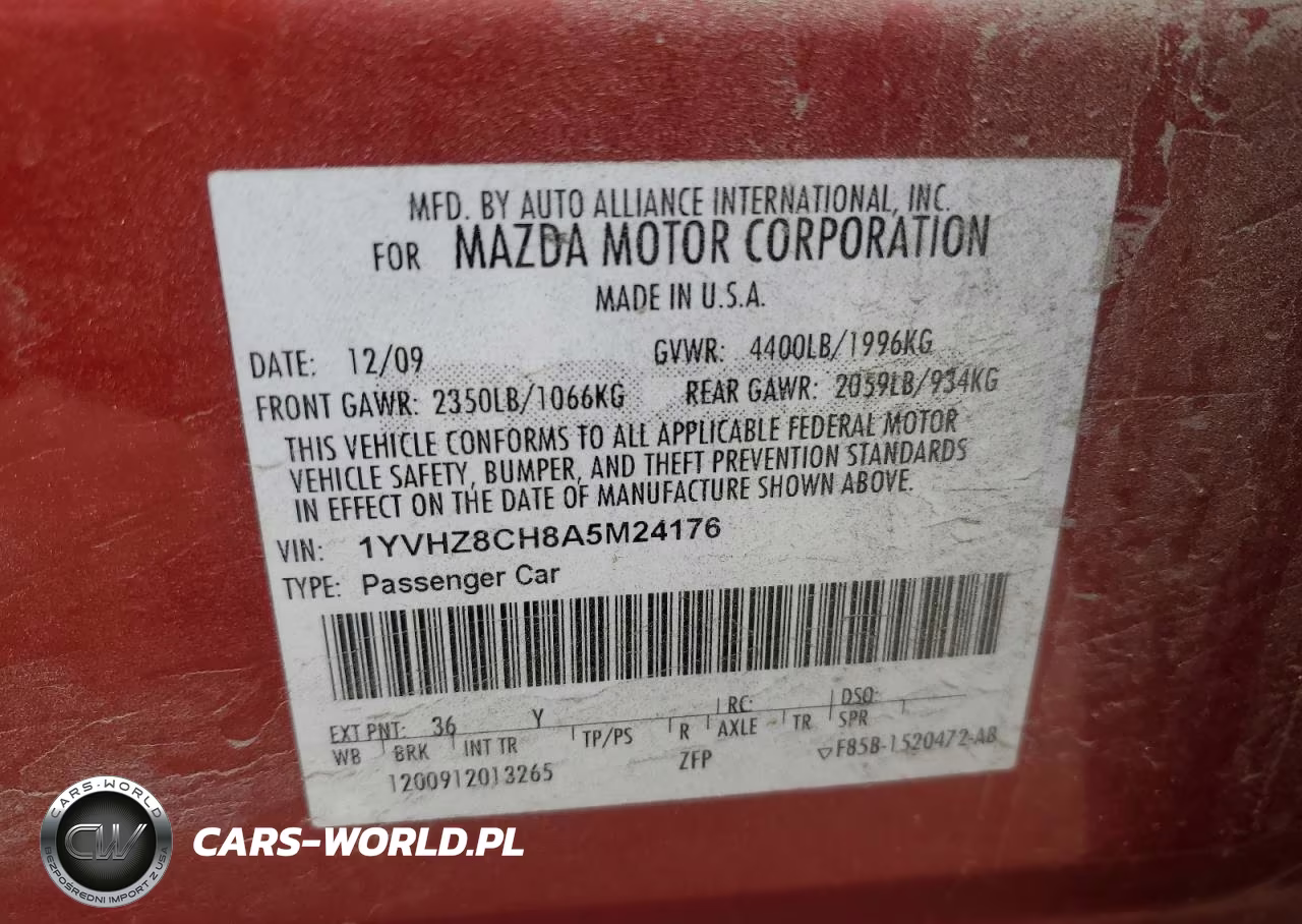 2010 Mazda 6 I VIN:1YVHZ8CH8A5M24176 - 13
