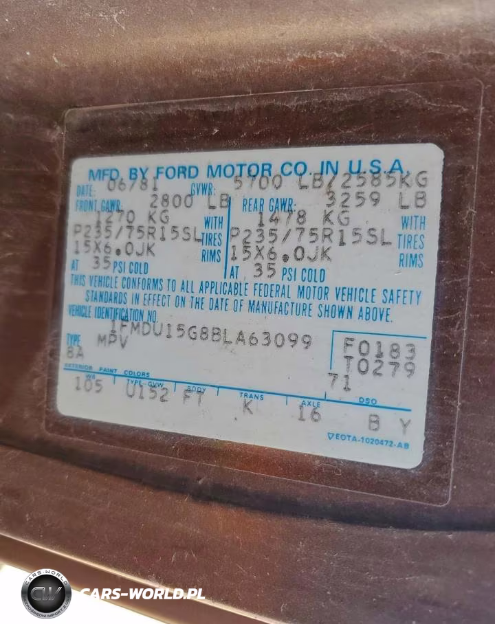 1981 Ford Bronco VIN:1FMDU15G8BLA63099 - 12