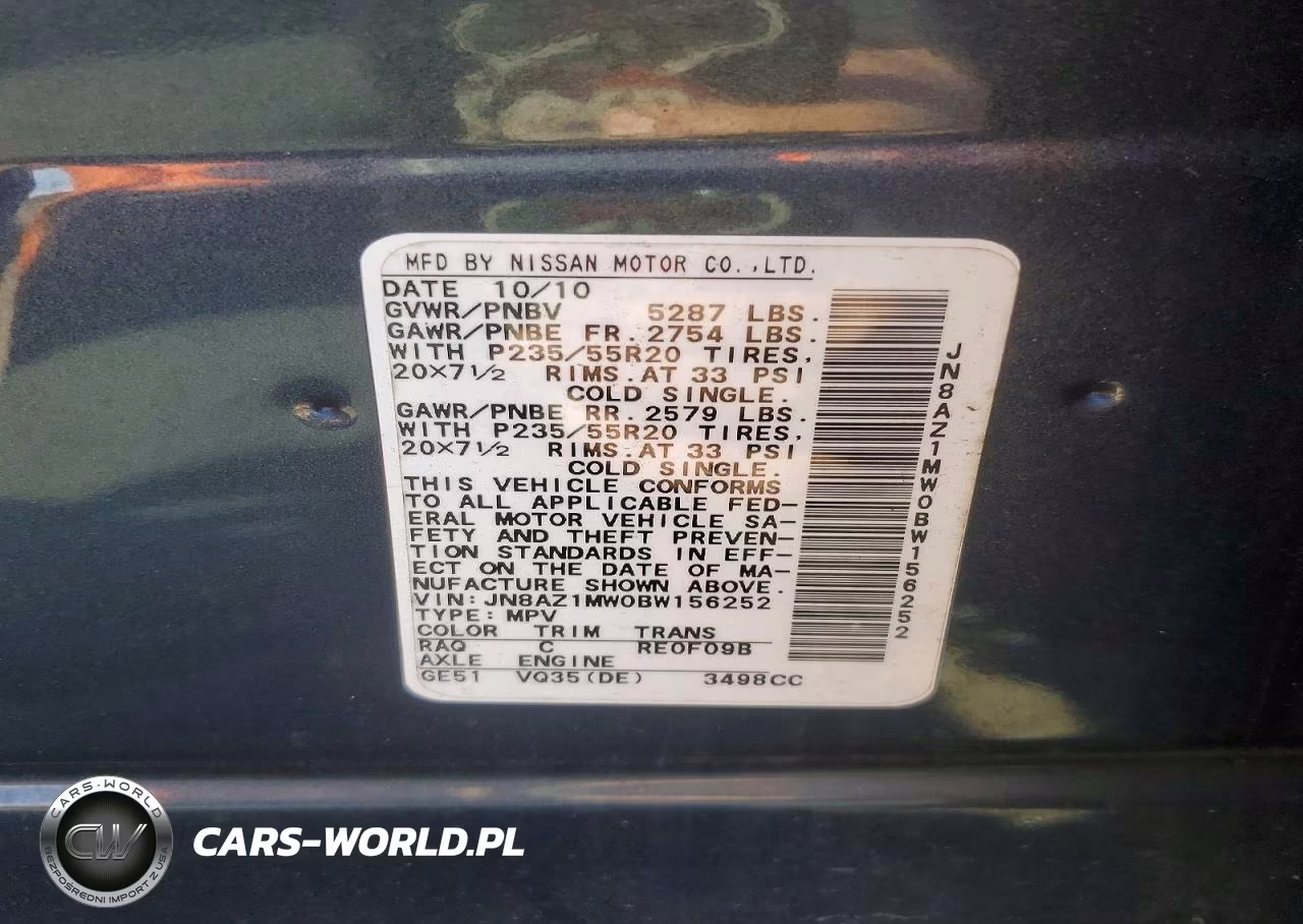 2011 Nissan Murano S VIN:JN8AZ1MW0BW156252 - 13