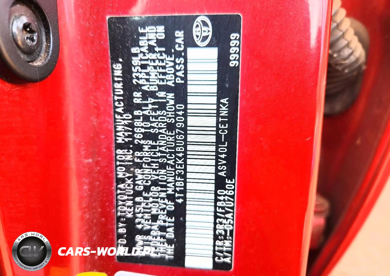 2011 Toyota Camry Le VIN:4T1BF3EK4BU679040 - 12