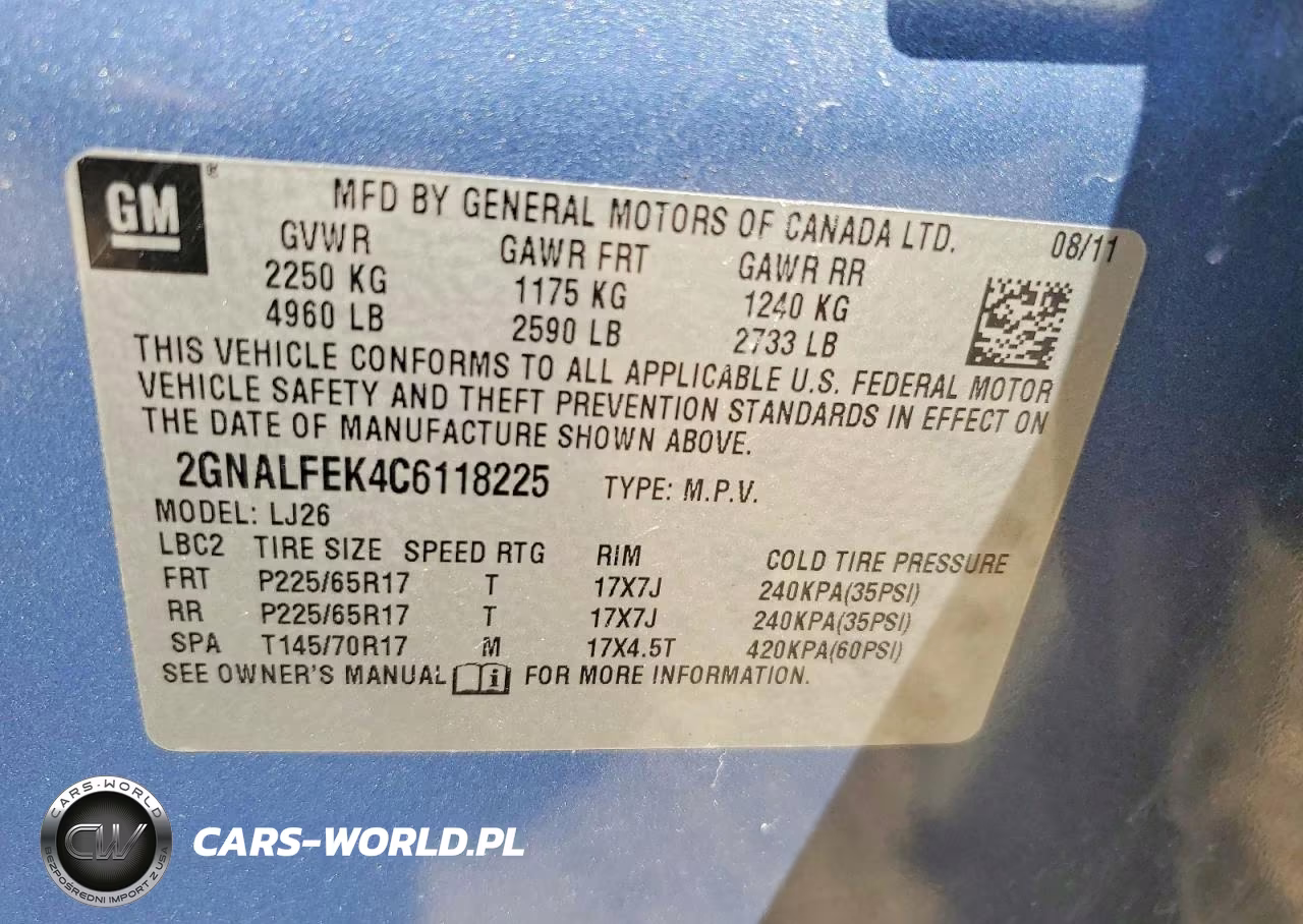 2012 Chevrolet Equinox Ltz VIN:2GNALFEK4C6118225 - 12