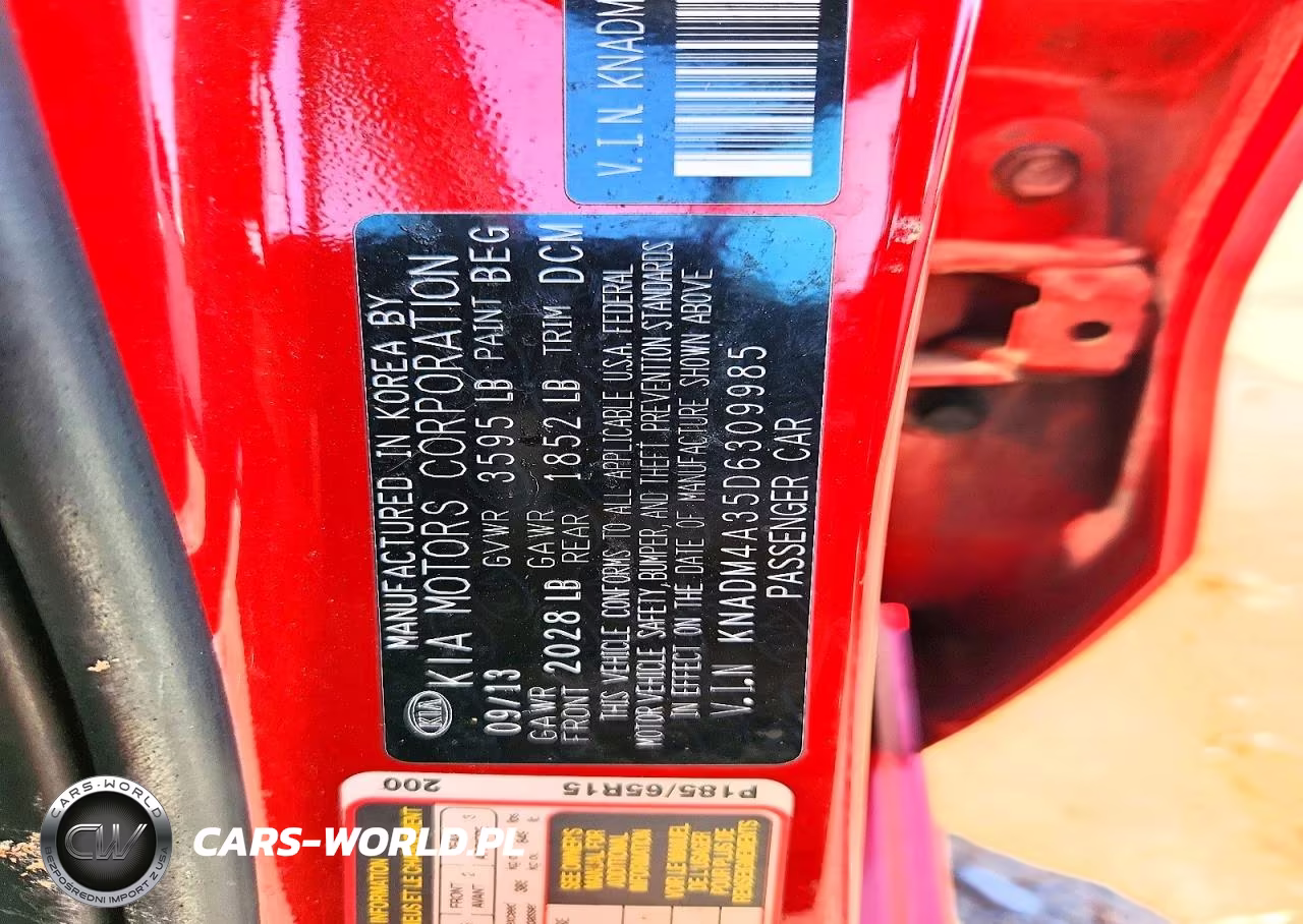 2013 Kia Rio Lx VIN:KNADM4A35D6309985 - 12