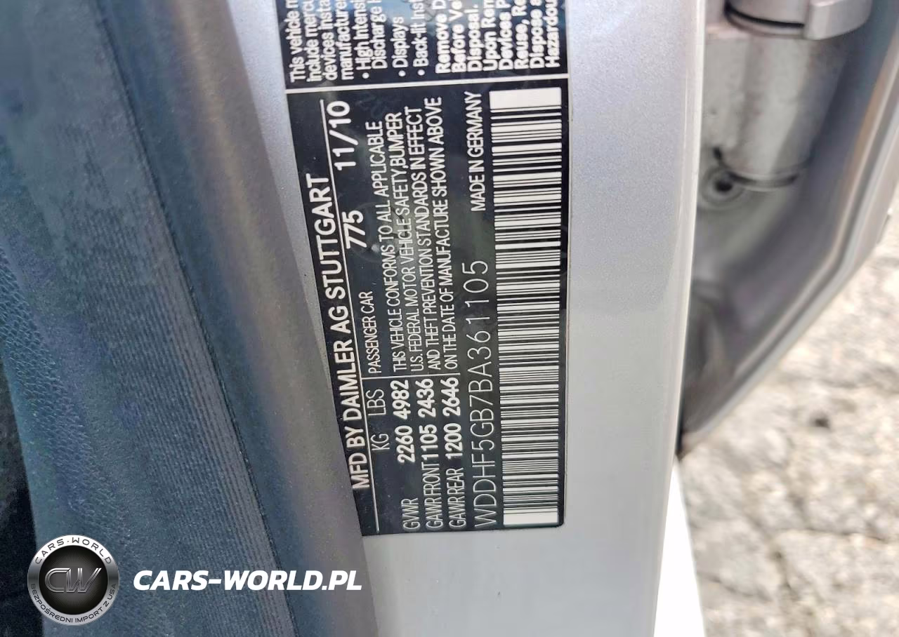 2011 Mercedes-Benz E 350 VIN:WDDHF5GB7BA361105 - 12