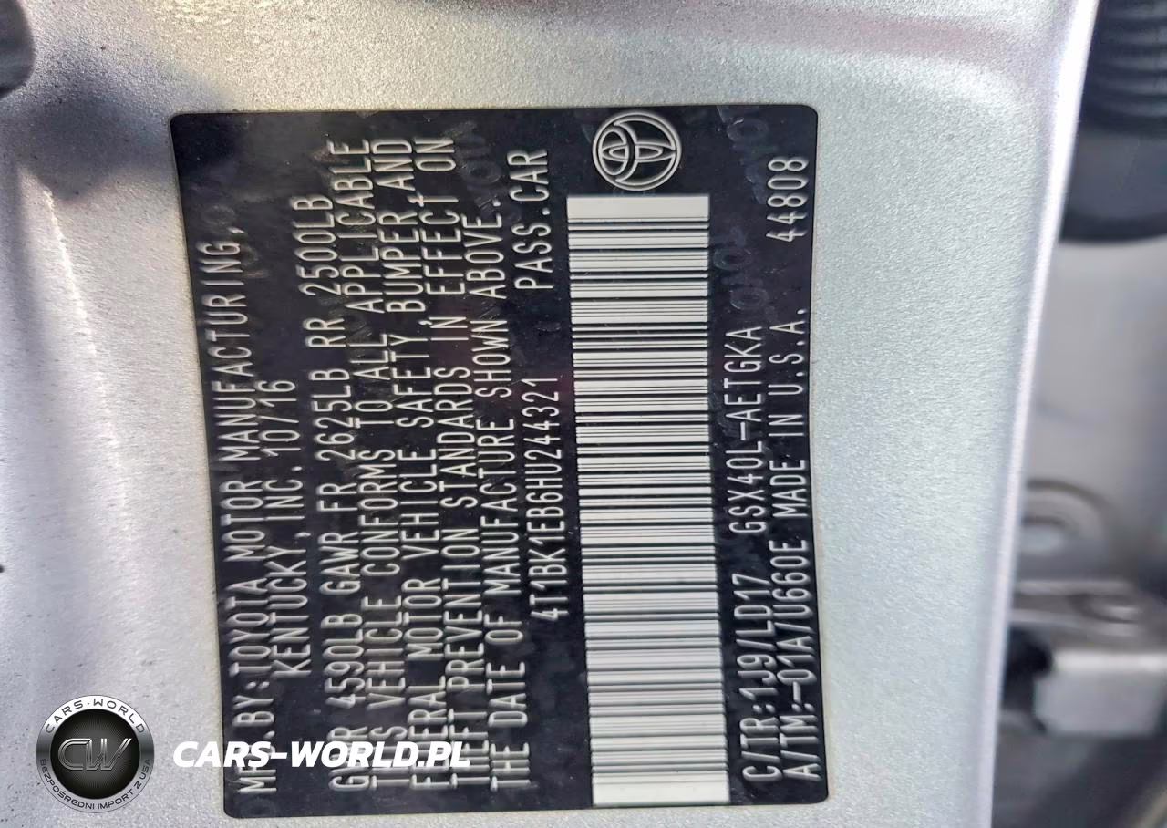 2017 Toyota Avalon Xle VIN:4T1BK1EB6HU244321 - 13