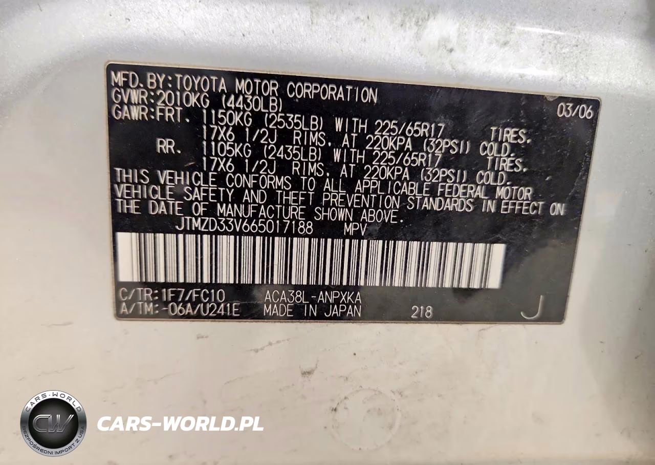 2006 Toyota Rav4 Base VIN:JTMZD33V665017188 - 13