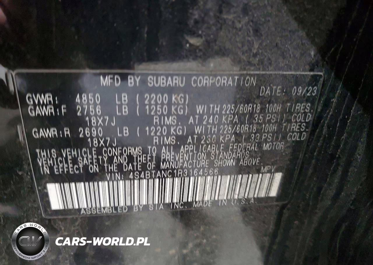 2024 Subaru Outback Limited VIN:4S4BTANC1R3164566 - 14