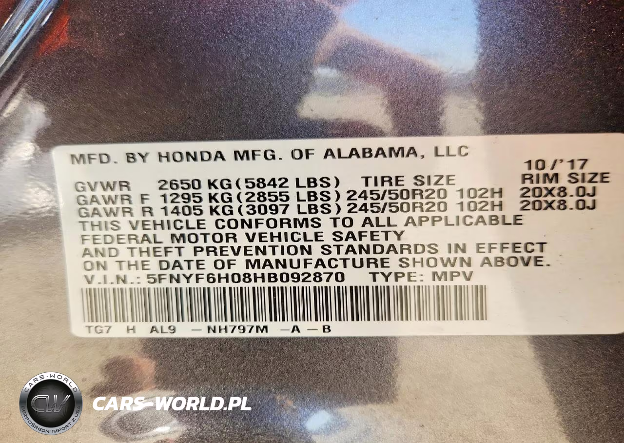 2017 Honda Pilot Elite VIN:5FNYF6H08HB092870 - 13
