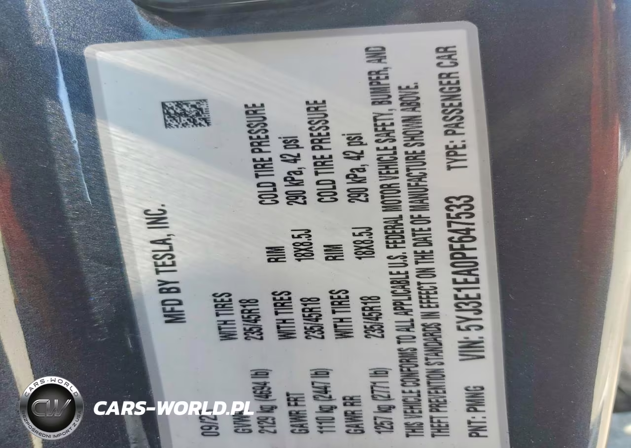 2023 Tesla Model 3 VIN:5YJ3E1EA0PF647533 - 13