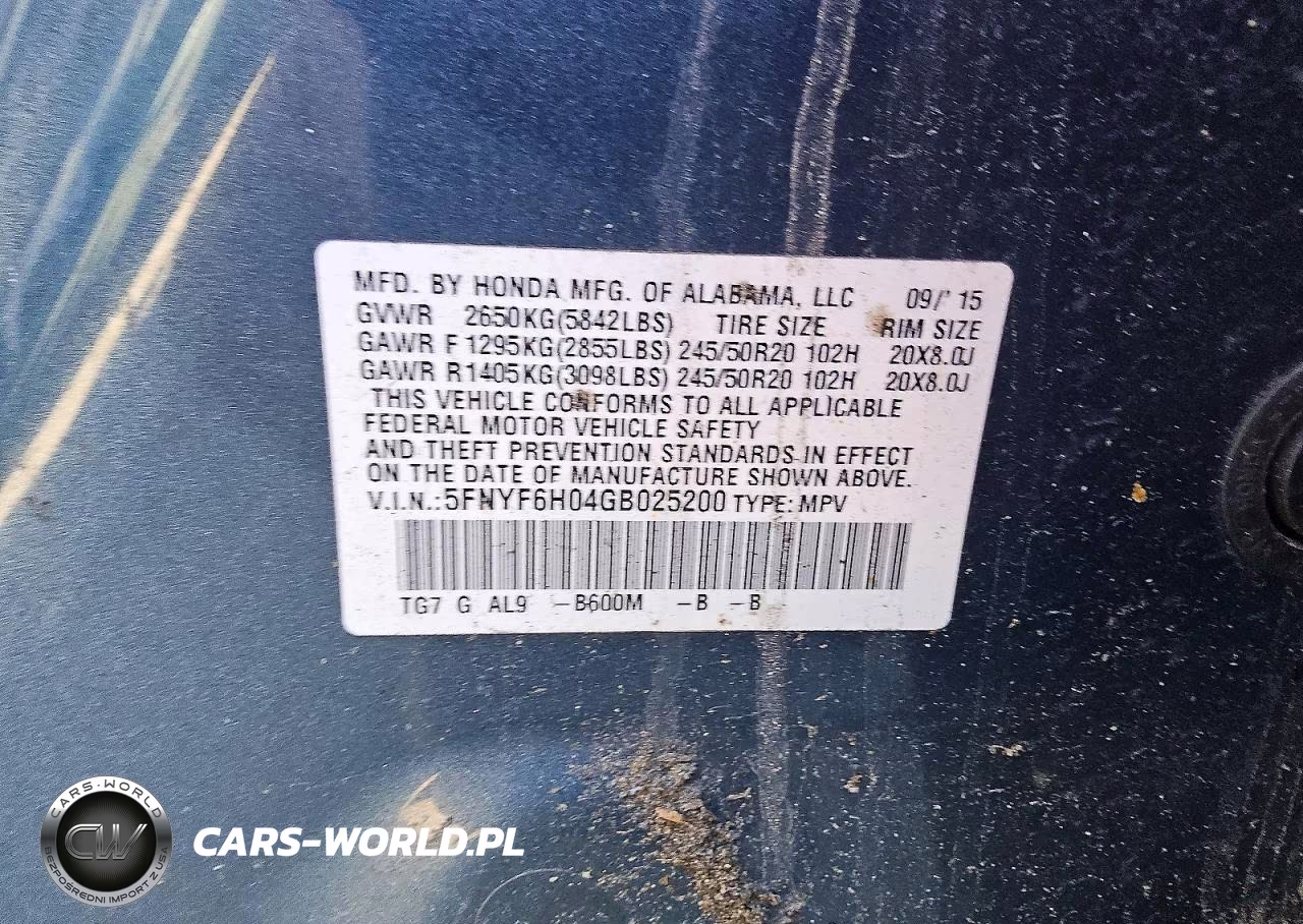 2016 Honda Pilot Elite VIN:5FNYF6H04GB025200 - 13
