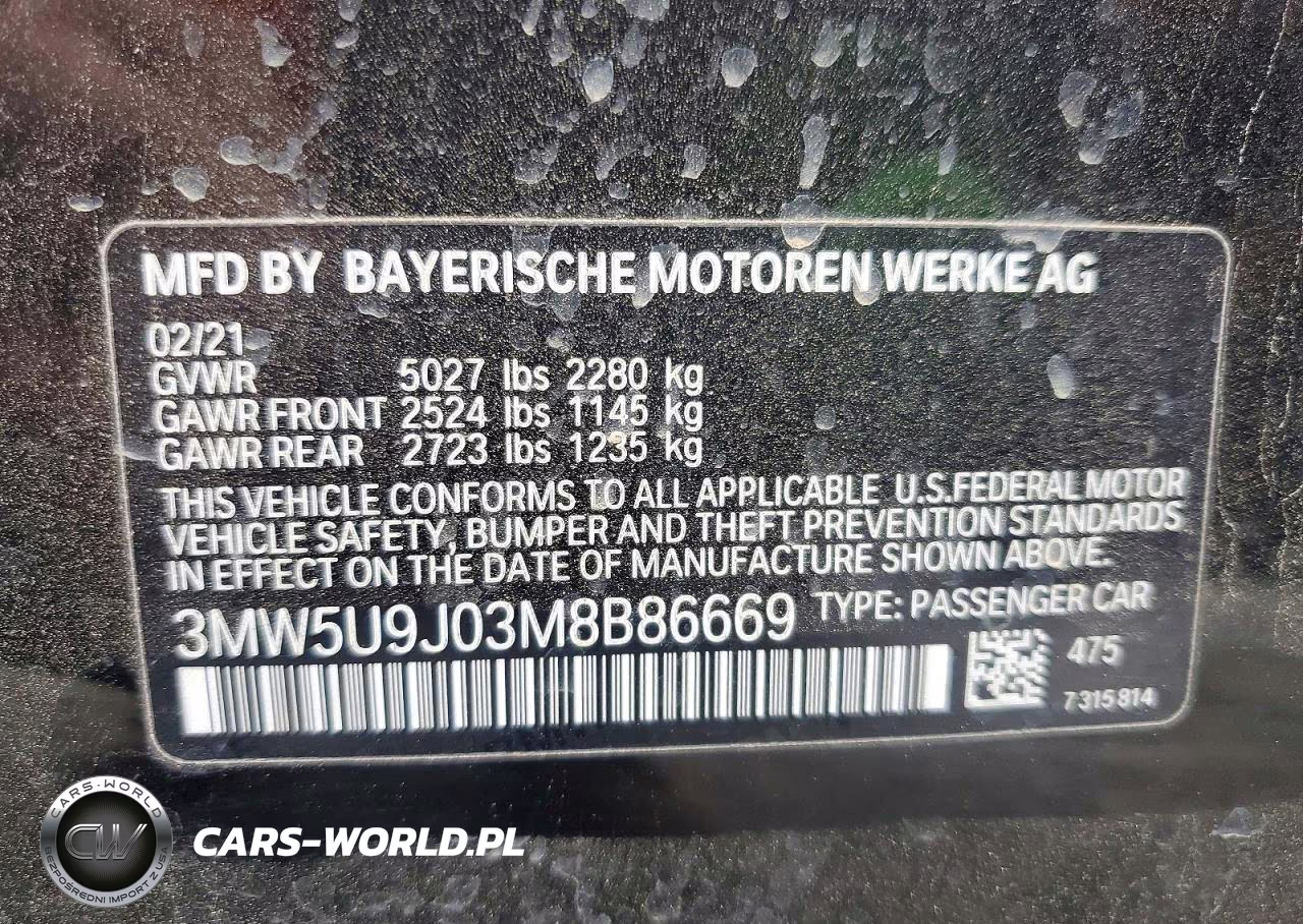 2021 BMW M340Xi VIN:3MW5U9J03M8B86669 - 13