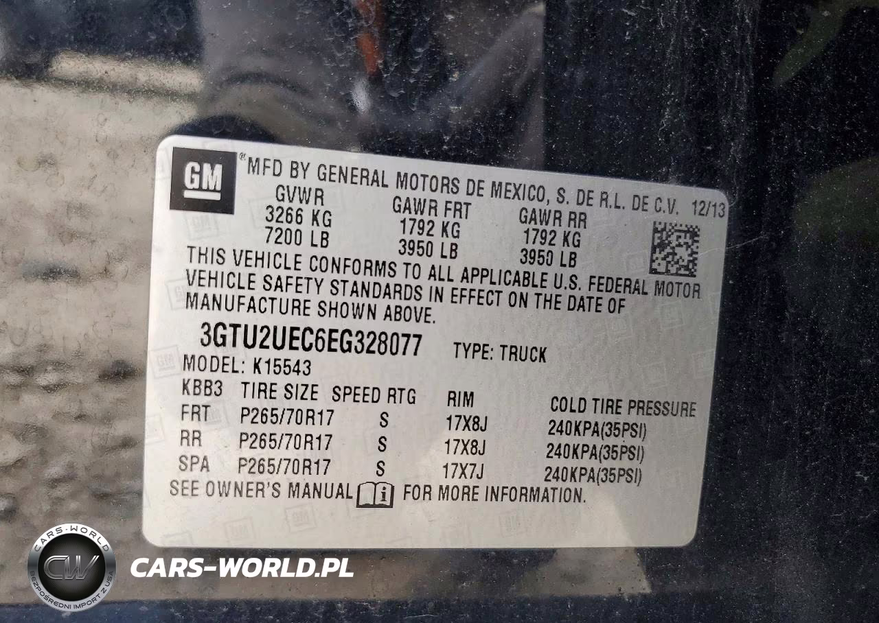 2014 GMC Sierra K1500 Sle VIN:3GTU2UEC6EG328077 - 12