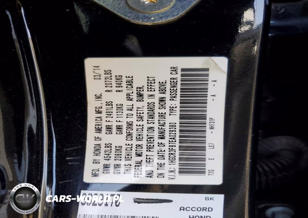 2014 Honda Accord Touring VIN:1HGCR3F97EA029380 - 13