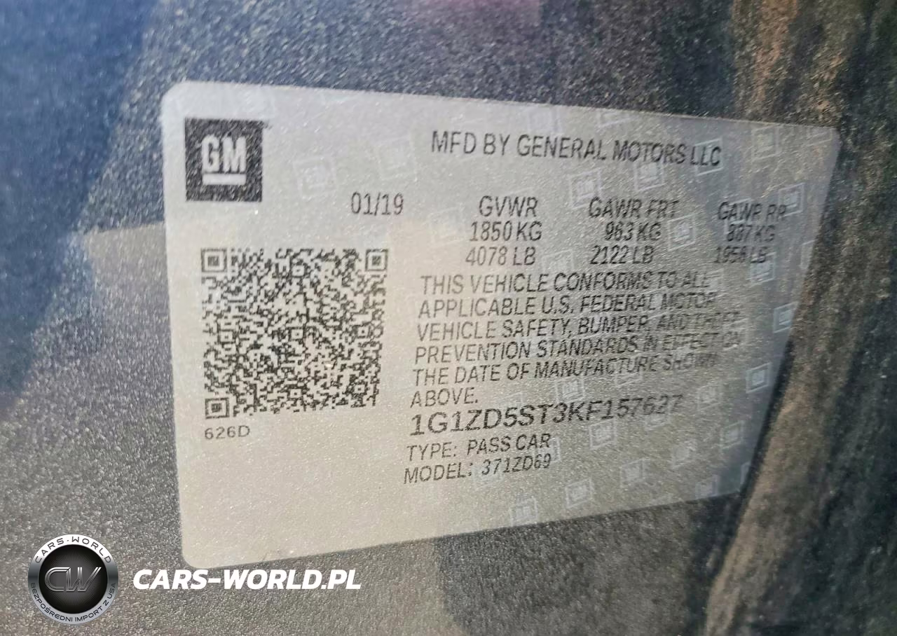 2019 Chevrolet Malibu Lt VIN:1G1ZD5ST3KF157627 - 12