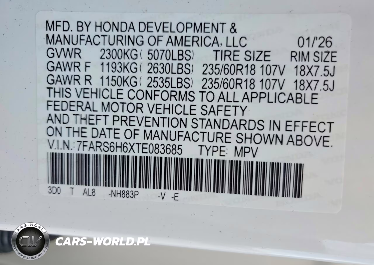 2026 Honda Cr-V Trailsport VIN:7FARS6H6XTE083685 - 14