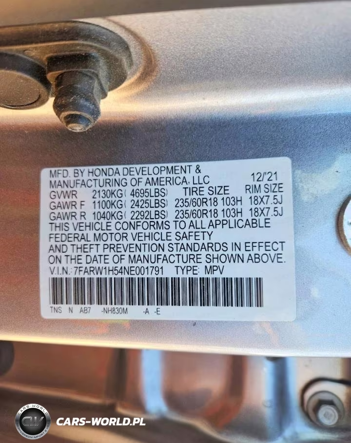 2022 Honda Cr-V Ex VIN:7FARW1H54NE001791 - 13