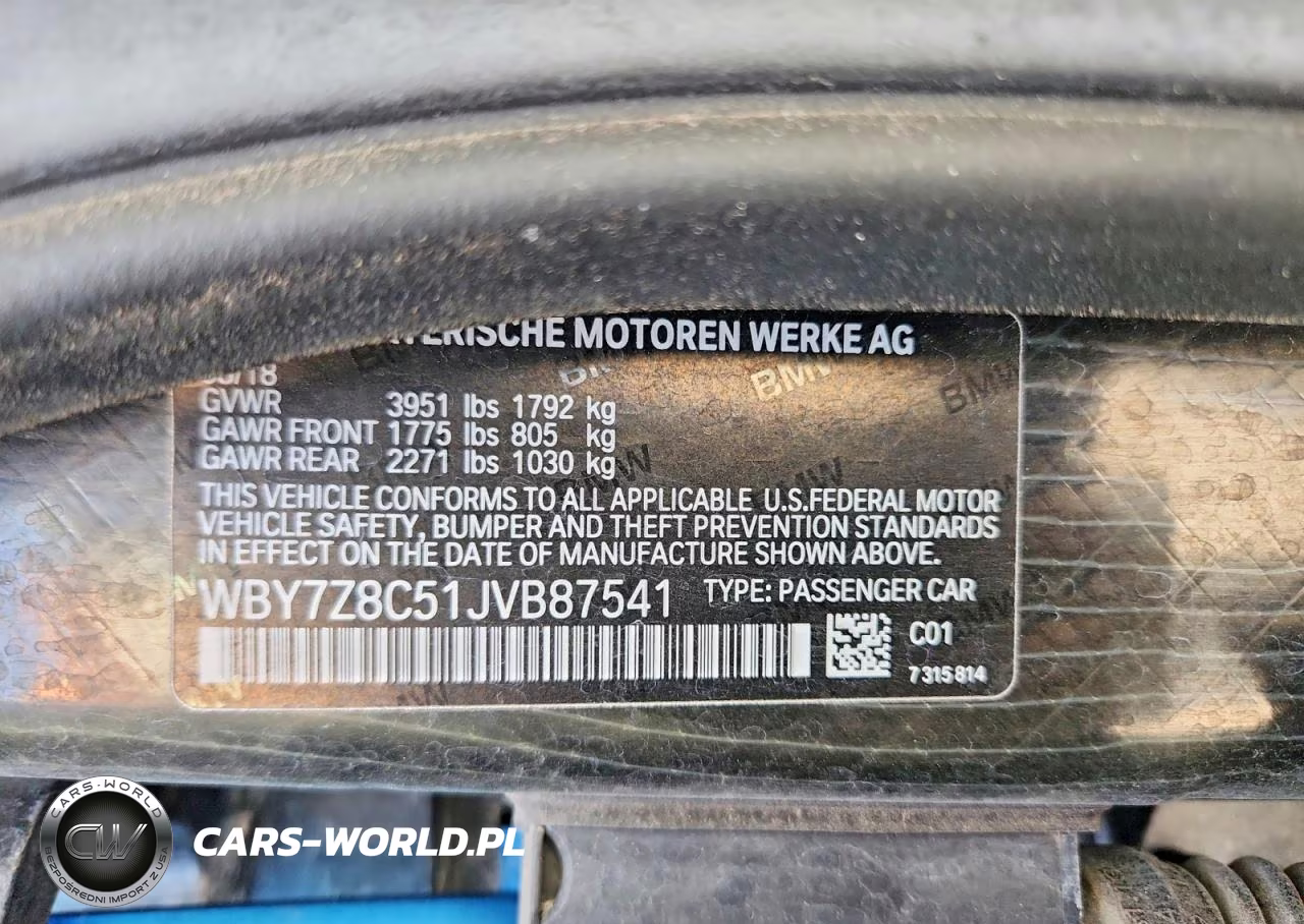 2018 BMW I3 S Rex VIN:WBY7Z8C51JVB87541 - 12