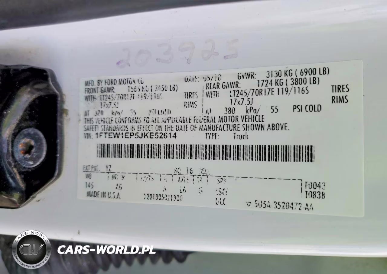 2018 Ford F150 Supercrew VIN:1FTEW1EP5JKE52614 - 12