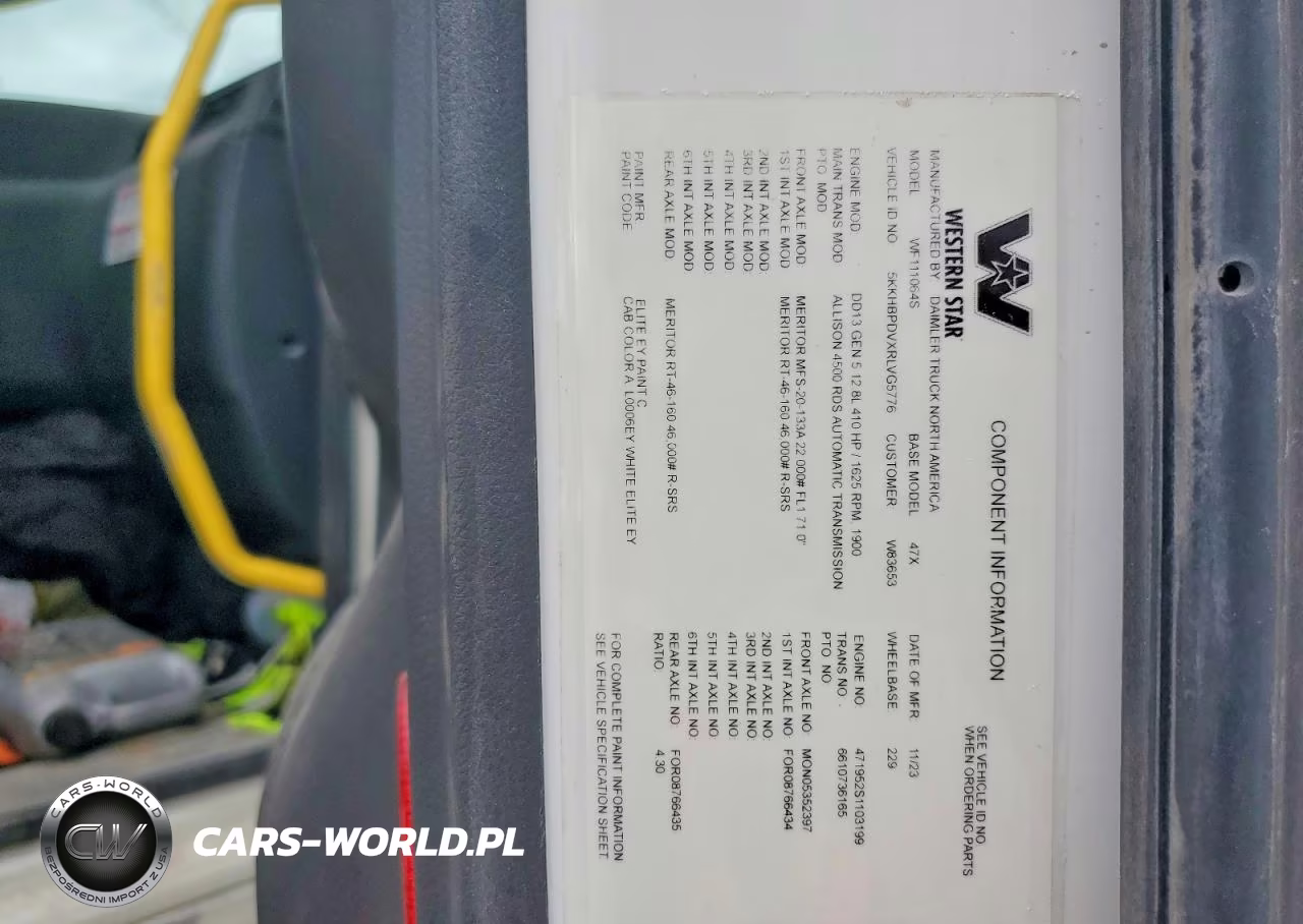 2024 Western Star-Auto Car 47X Chassis Ready Mix Truck VIN:5KKHBPDVXRLVG5776 - 9