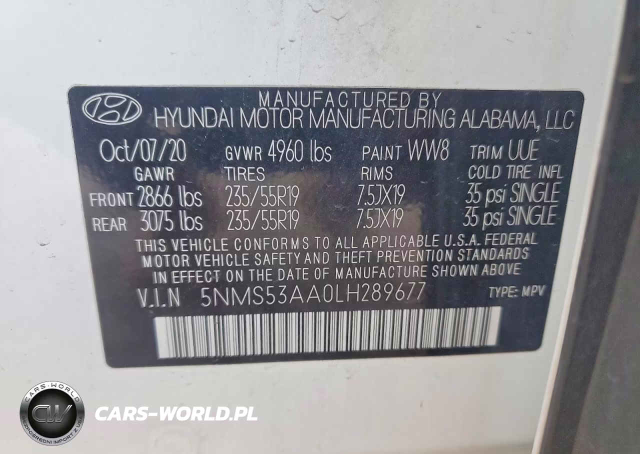 2020 Hyundai Santa Fe Limited 2.0T VIN:5NMS53AA0LH289677 - 13